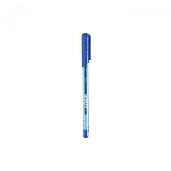 Golyóstoll, 0,7 mm, kupakos, háromszögletű, KORES "K1-F", kék
