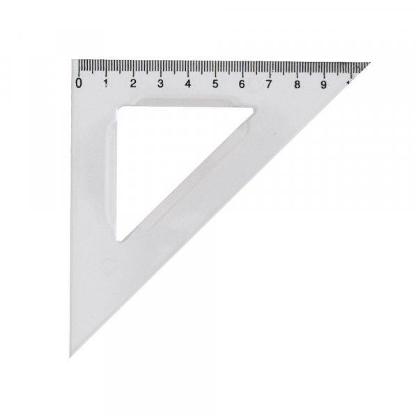 Vonalzó háromszög 45° 10.5 cm, műanyag 2 db/csomag