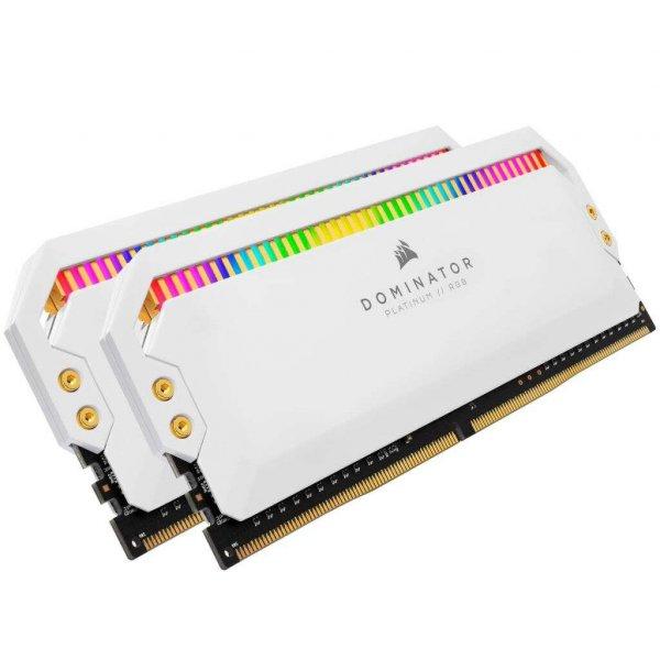 16GB 3200MHz DDR4 RAM Corsair Dominator Platinum RGB fehér CL16 (2x8GB)
(CMT16GX4M2Z3200C16W)