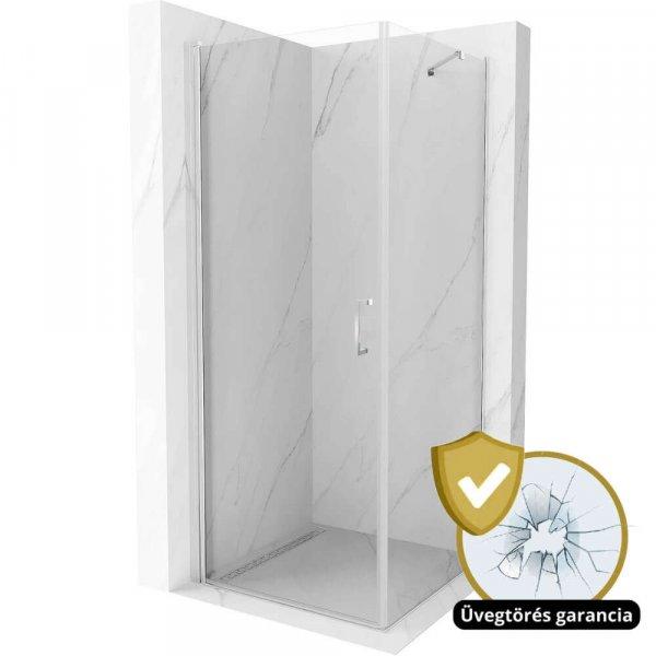 HD Mateo szögletes nyílóajtós zuhanykabin 6 mm vastag vízlepergető
biztonsági üveggel, krómozott elemekkel, 195 cm magas