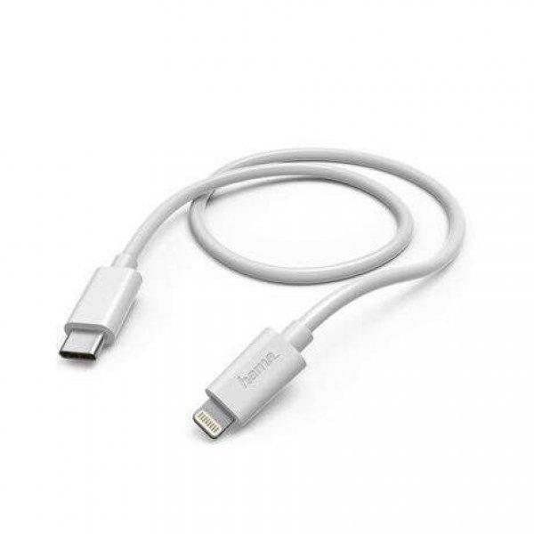 Hama 18295 USB Lightning Type-C adatkábel fehér 1m (183295)