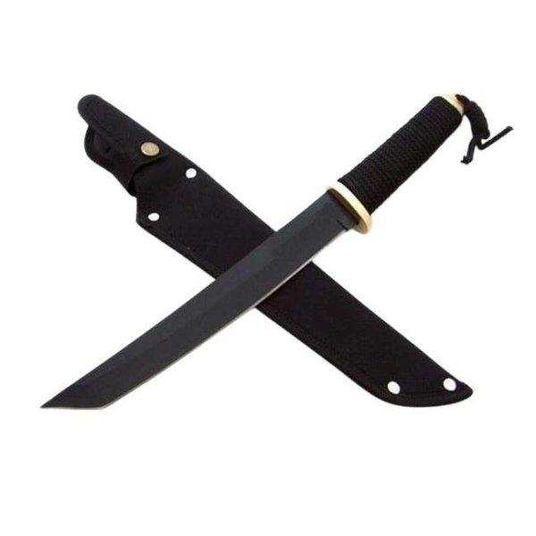 Japán kés IdeallStore®, Tanto Blade, 35 cm, fekete, cordura hüvely