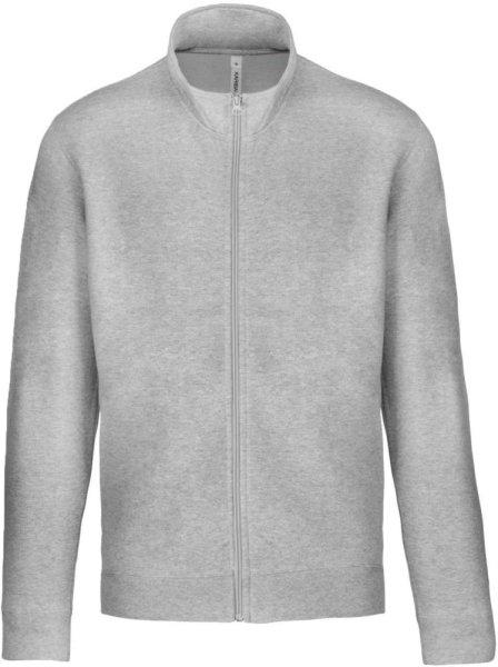 Uniszex cipzáras pulóver, Kariban KA472, Oxford Grey-M