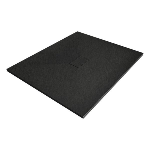 Mexen Hugo kőhatású zuhanytálca 100 x 110 cm + szifon - fekete (42701011) 