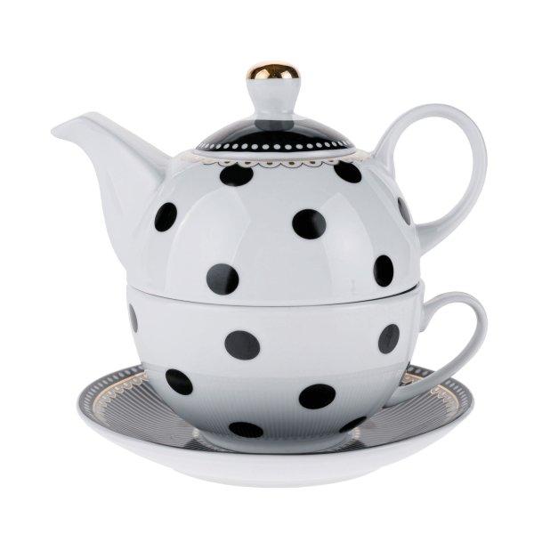 TEMPO-KONDELA DOTS AFTERNOON TEA, teáskanna csészével,
porcelán