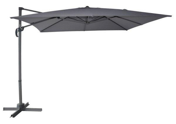 ROJAPLAST CANTIELVER függő napernyő, hajtókarral - grafit - 270 x 270 cm 