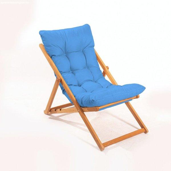 Összecsukható kerti szék, kék párnával - OMBRE - Butopêa