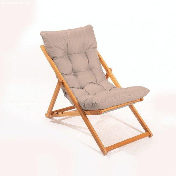 Összecsukható kerti szék, bézs párnával - OMBRE - Butopêa