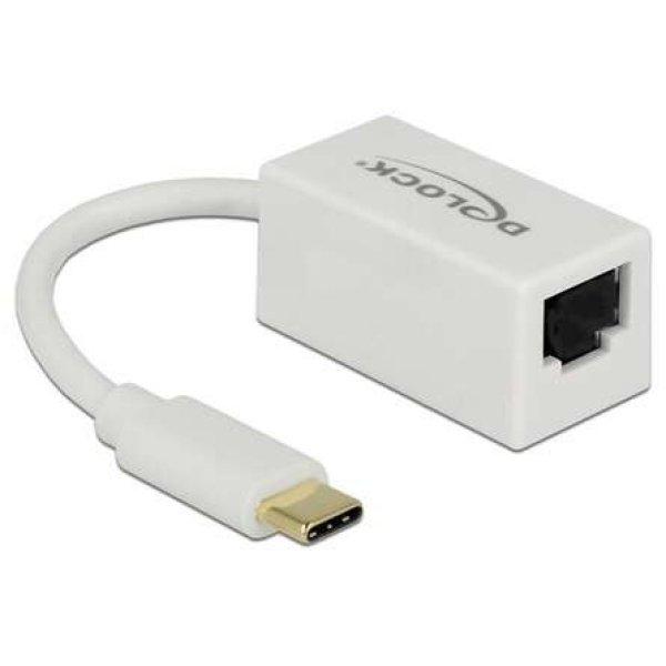 Delock 65906 USB-C - RJ45 Gigabit Ethernet adapter - Fehér