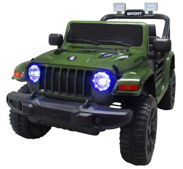 R-Sport Jeep X10 Elektromos autó hang- és fényeffekttel + távirányító 12V
#zöld