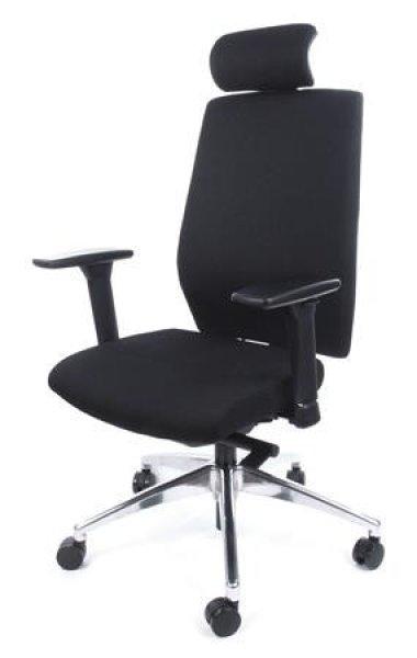 Irodai szék, állítható karfával, exkluzív fekete szövetborítás, MAYAH
"Air"