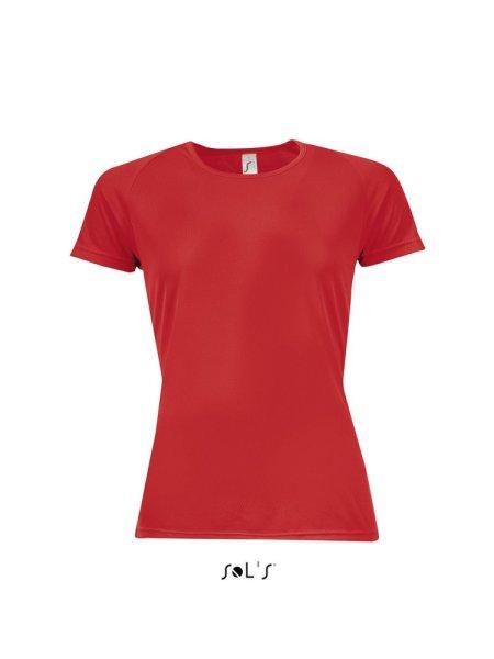 Női raglános rövid ujjú sport póló, SOL'S SO01159, Red-L