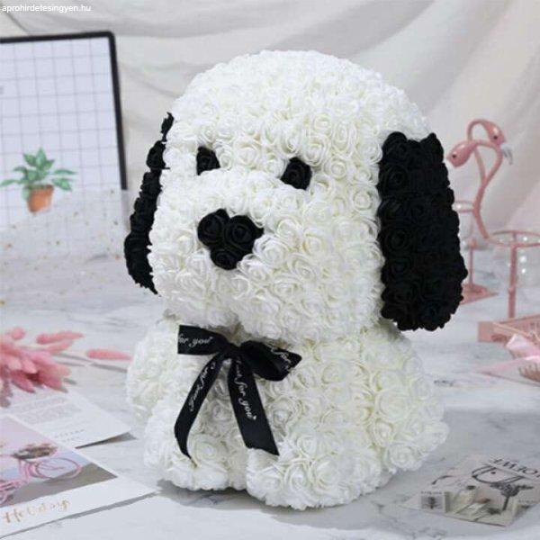 Rózsa kutyus, örök virág ülő kutya díszdobozban - fekete-fehér - Snoopy
- nagy