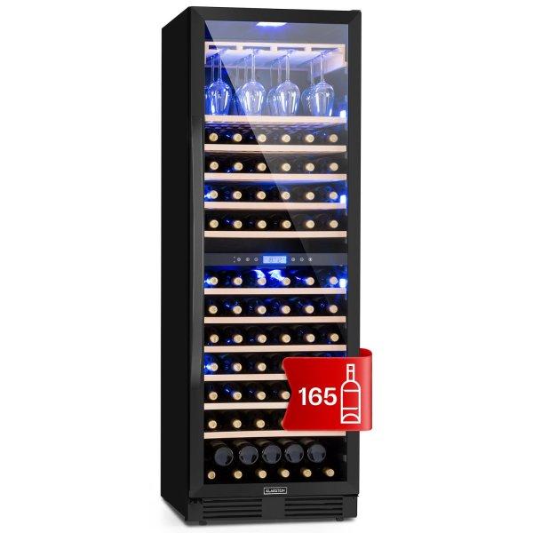 Klarstein Vinovilla Onyx Grande Duo, borhűtő, 425 liter, 165 palack, 3 színű
LED világítás, fekete