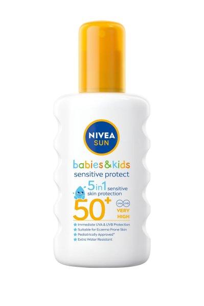 Nivea Gyermekek Spray SPF 50+ Sun Kids ( Sensitiv e Protect & Care Sun Spray)
200 ml