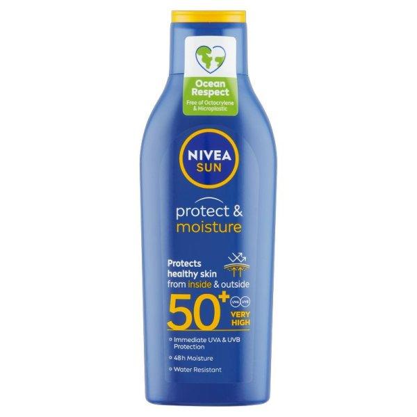 Nivea Hidratáló naptej SPF 50 (Protect & Moisture Lotion) 200 ml