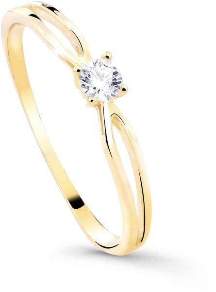 Cutie Diamonds Csillogó sárga arany eljegyzési gyűrű
gyémánttal DZ8027-00-X-1 58 mm
