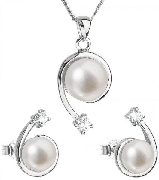 Evolution Group Luxus ezüst ékszerkészlet valódi
gyöngyökkel Pavona 29031.1 (fülbevaló, lánc,
medál)