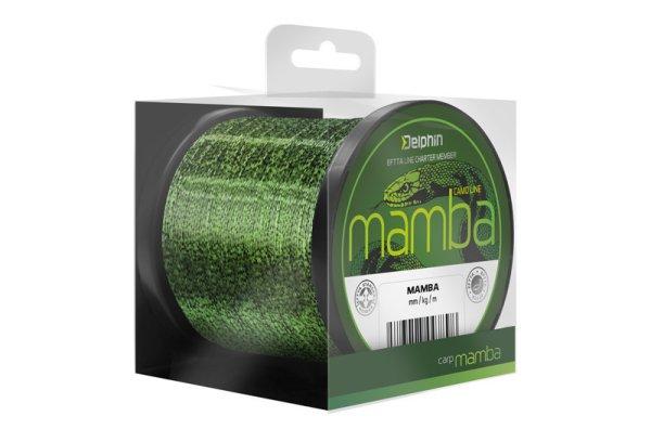 Delphin Mamba Green-Camou Carp 600m 0.30mm 15.5lbs - bojlis zsinór (101001658)