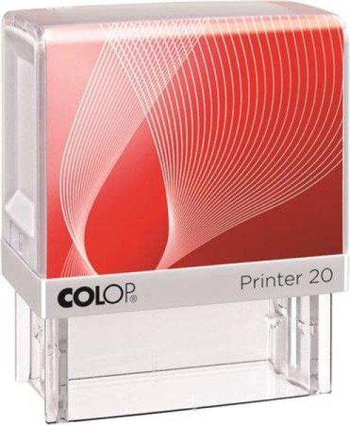 Bélyegző, COLOP "Printer IQ 20" fehér ház - fekete párnával