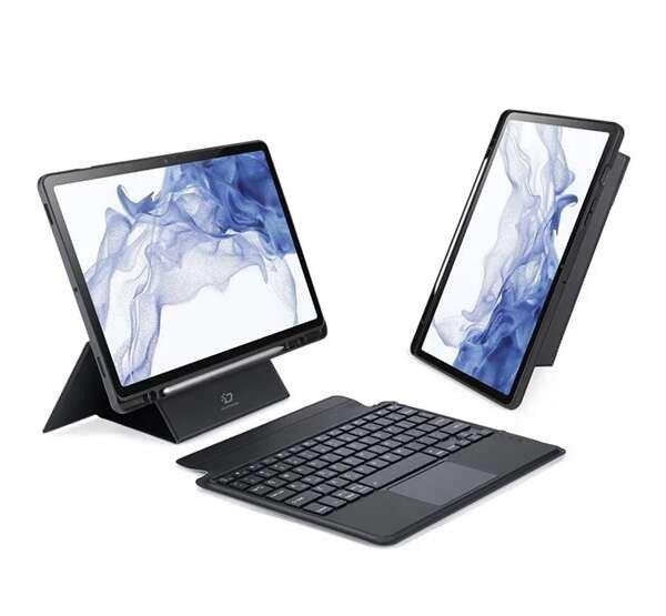 DUX DUCIS DK bluetooth billentyűzet + touch pad (asztali tartó, QWERTY, ceruza
tartó) FEKETE Samsung Galaxy Tab S7 LTE 5G (SM-T876), Galaxy Tab S7 LTE
(SM-T875), Galaxy Tab S7 WIFI (SM-T870)