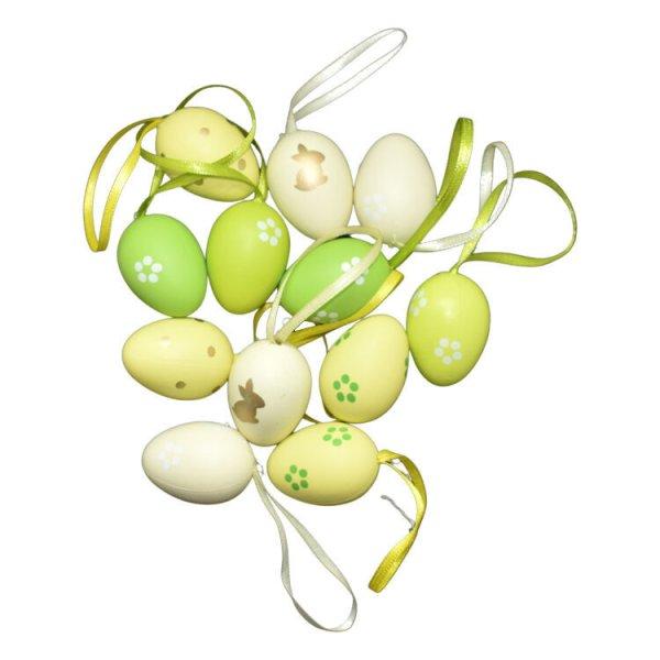 Húsvéti tojás 12 db-os (zöld, nyuszi mintával)