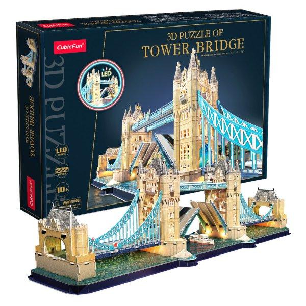 3d LED világítós puzzle: Tower Bridge CubicFun 3D makett