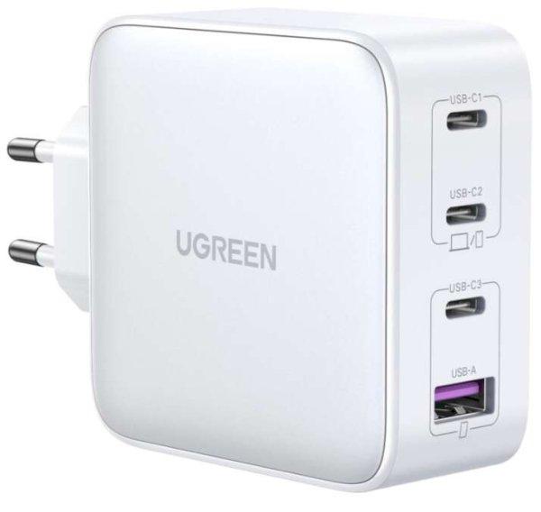 Ugreen USB-A / 3x USB-C Hálózati töltő - Fehér (100W)