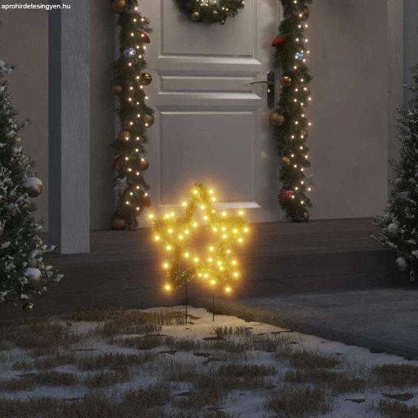 karácsonyi csillag fénydekoráció 3 cövekkel 50 LED 29 cm