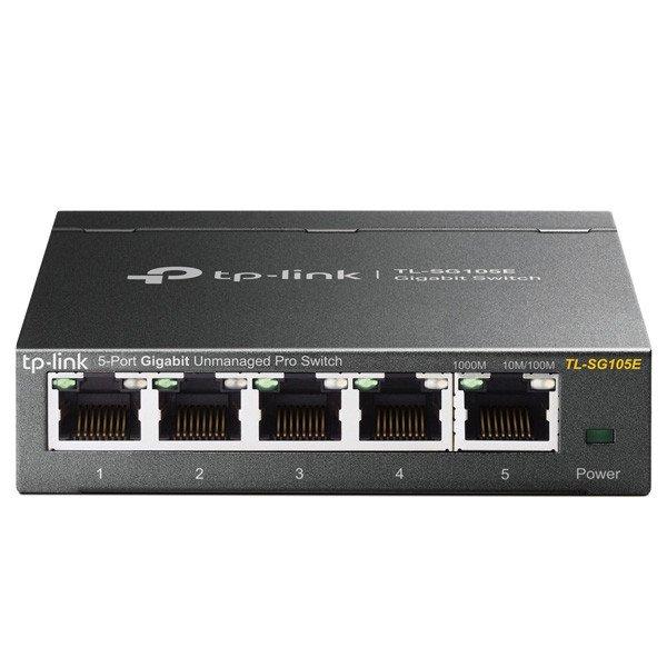 TP-Link TL-SG105E 5-Port Gigabit Easy Okos Switch kapcsoló, Fekete
