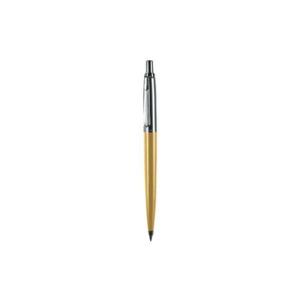 Golyóstoll, 0,8 mm, nyomógombos, sárga tolltest, PAX, kék