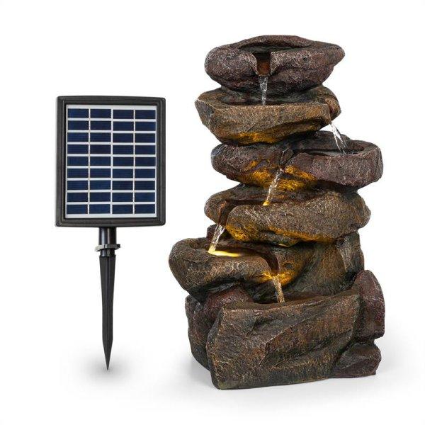 Blumfeldt Savona, napelemes szökőkút, 2,8 W, 5 óra, akkumulátor, LED
lámpa, kő kinézet