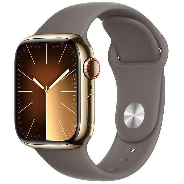 Apple Watch S9 Edelstahl Cellular 41mm Gold (Sportarmband tonbraun) M/L NEW
(MRJ63QF/A)