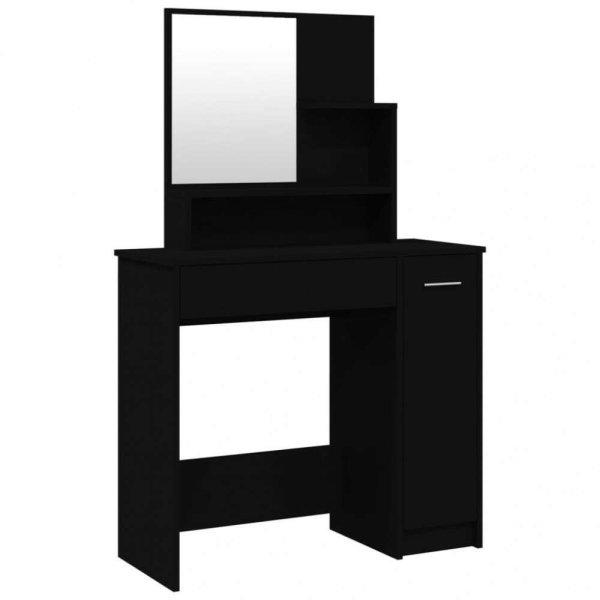 Fekete tükrös fésülködőasztal 86,5 x 35 x 136 cm