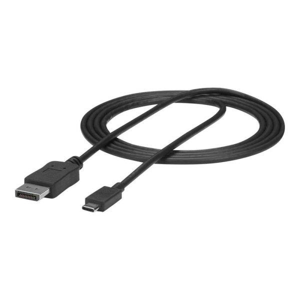 StarTech.com 6ft/1.8m USB C to DisplayPort 1.2 Cable 4K 60Hz - USB Type-C to DP
Video Adapter Monitor Cable HBR2 - TB3 Compatible - Black - external video
adapter - STM32F072CBU6 - black (CDP2DPMM6B)