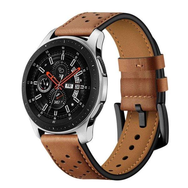 Xiaomi Watch S3 okosóra szíj - TECH-PROTECT Leather barna bőr szíj (22 mm
szíj szélesség)