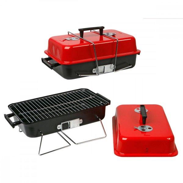 Hordozható grill 43 x 25 x 23 cm Piros/Fekete