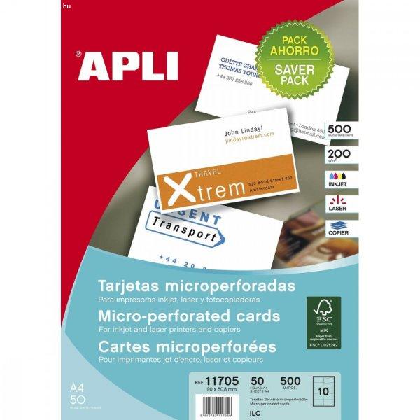 Business cards Apli Fehér 50 Ágynemű 90 x 50,8 mm