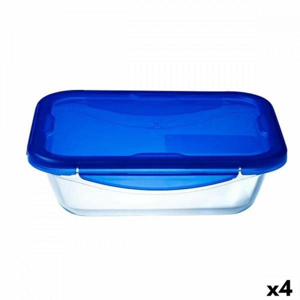 Hermetikus ebéddoboz Pyrex Cook&go 30 x 23 cm 3,3 L Négyszögletes Kék Üveg
(4 egység)