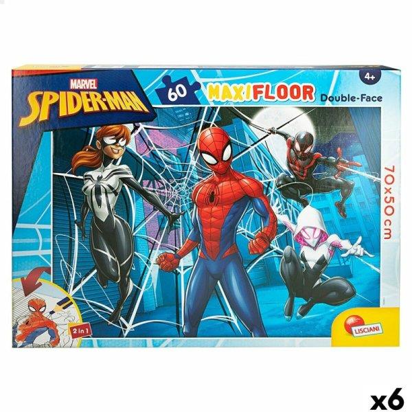 Gyermek Puzzle Spider-Man Kétoldalú 60 Darabok 70 x 1,5 x 50 cm (6 egység)