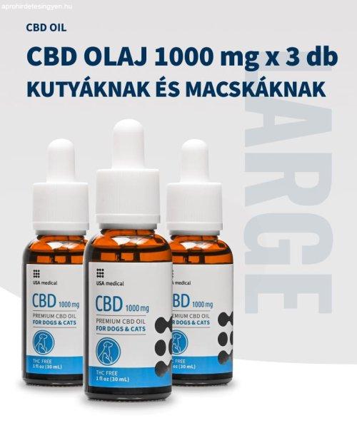 CBD olaj KUTYÁKNAK ÉS MACSKÁKNAK 1000 mg CBD / 30 ml x 3db