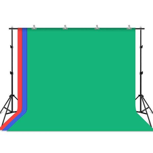 Szett / állvány fényképes hátterek rögzítéséhez Puluz 2x3m +
fényképes hátterek 3 db PKT5205