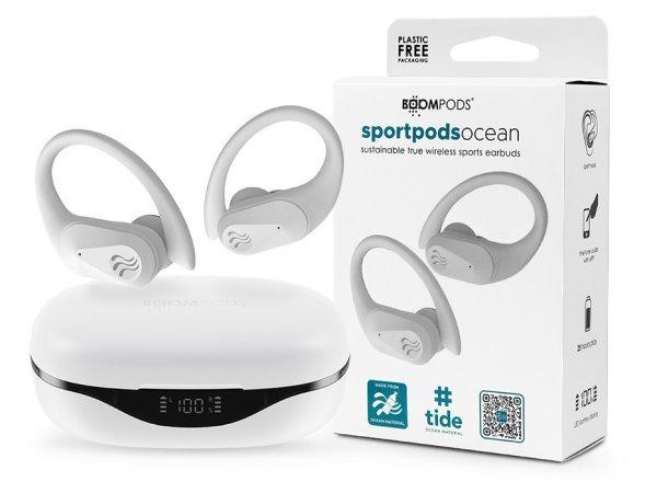 Boompods TWS Bluetooth sztereó headset v5.0 + töltőtok - Boompods Sportpods
Ocean TWS with Charging Case - fehér