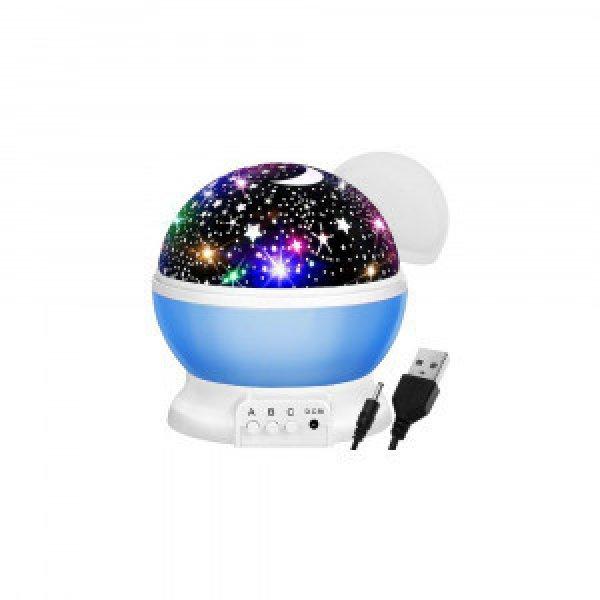 LED csillagos égbolt projektor - 13,5 x 12,7 cm - kék