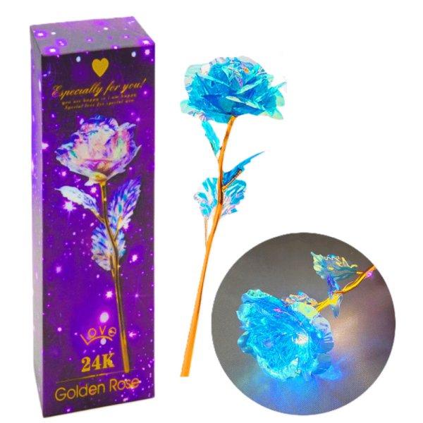 Aranyozott LED-es üveghatású örök rózsa
díszdobozban - kiváló ajándék minden alkalomra! (BBV)
