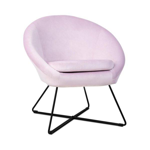 Besoa Emily, kárpitozott szék, hab belső rész, poliészter felület,
bársony, acél, rózsaszín