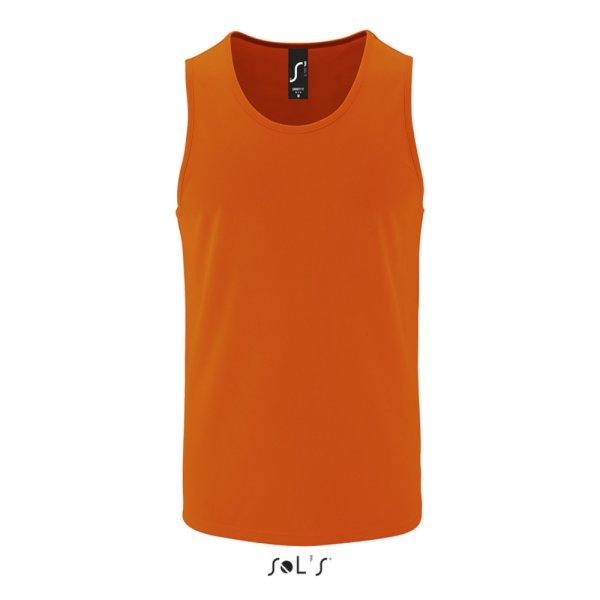 Férfi ujjatlan sport trikó, SOL'S SO02073, Neon Orange-2XL