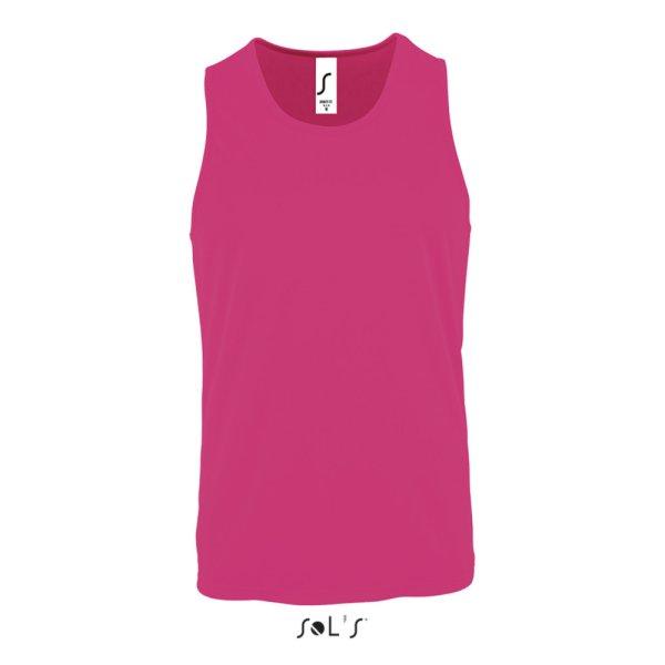 Férfi ujjatlan sport trikó, SOL'S SO02073, Neon Pink 2-M
