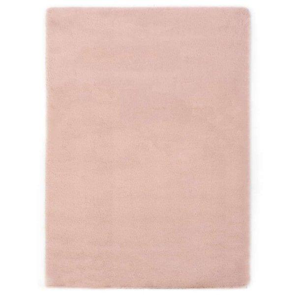 vidaXL régi-rózsaszín műnyúlszőr szőnyeg 160 x 230 cm