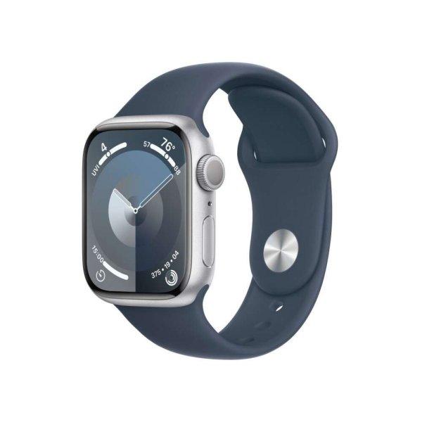 Apple Watch Series 9 GPS (41mm) Okosóra - Ezüst Aluminiumtok Sötétkék
Sportszíjjal (MR913QH/A)